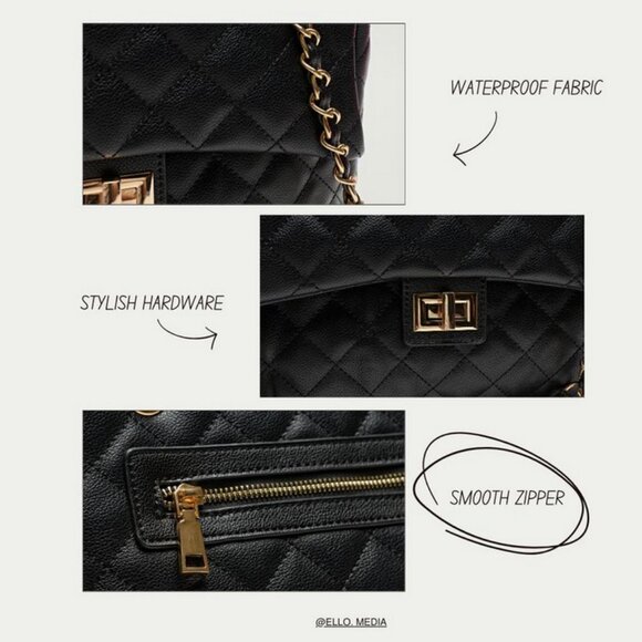 ELLO Shirley Quilted Chain Tote Bag NWT!!!! - Picture 9 of 10